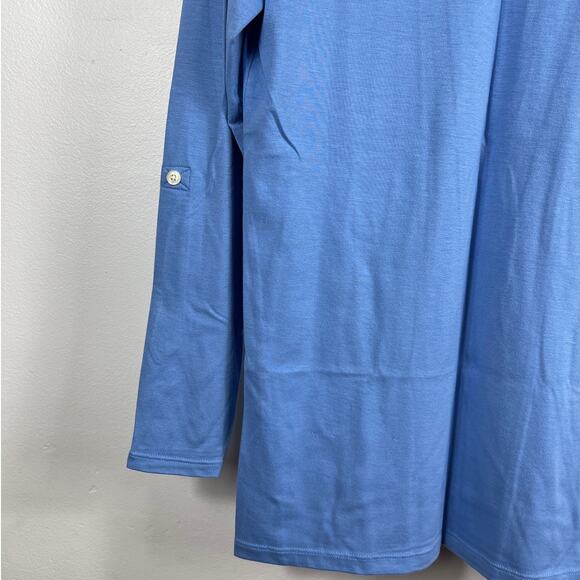 L.L. Bean Open Front Cotton Blend Cardigan in Blue Women's Size S - Picture 3 of 6